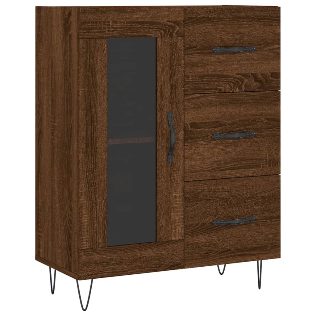 Sideboard Braun Eichen-Optik 69,5x34x90 cm Holzwerkstoff - Pazzar.ch