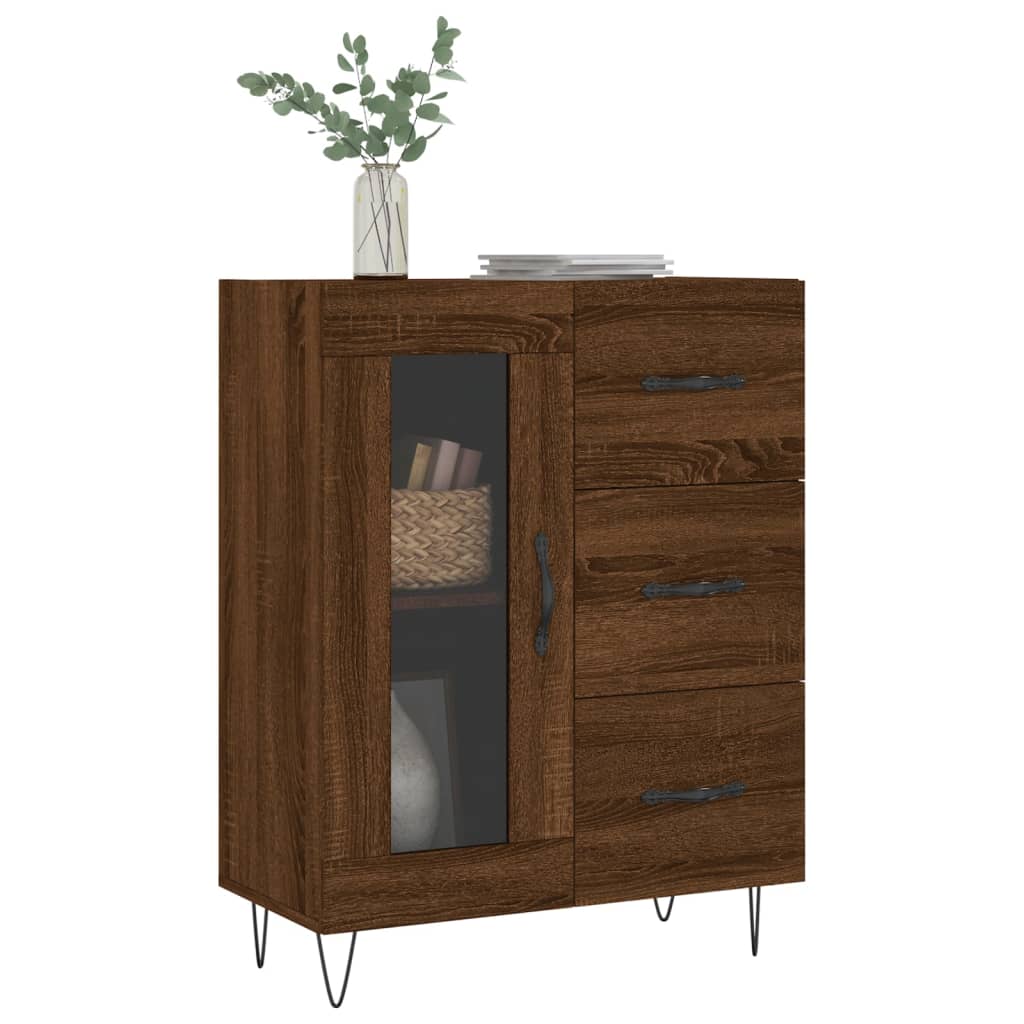 Sideboard Braun Eichen-Optik 69,5x34x90 cm Holzwerkstoff - Pazzar.ch