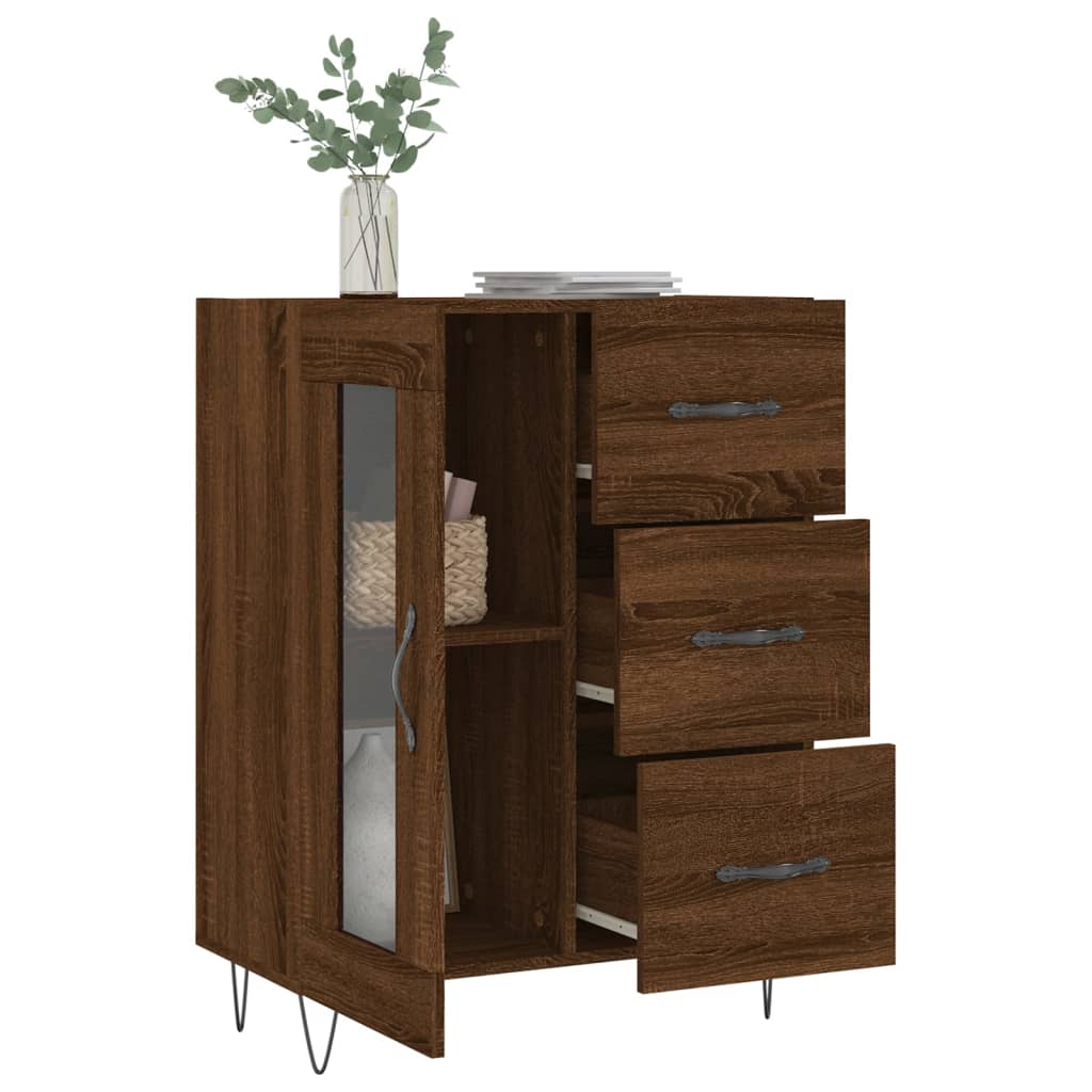 Sideboard Braun Eichen-Optik 69,5x34x90 cm Holzwerkstoff - Pazzar.ch