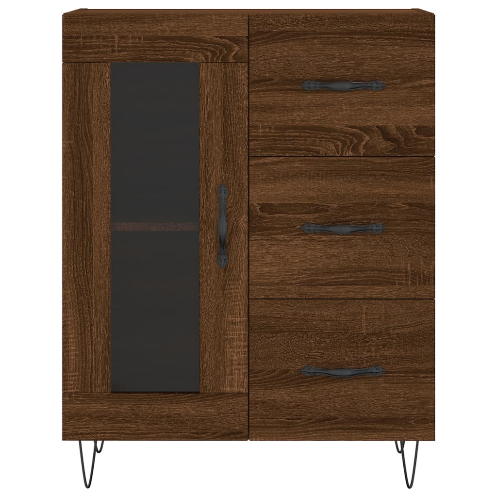 Sideboard Braun Eichen-Optik 69,5x34x90 cm Holzwerkstoff - Pazzar.ch
