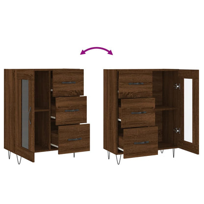 Sideboard Braun Eichen-Optik 69,5x34x90 cm Holzwerkstoff - Pazzar.ch
