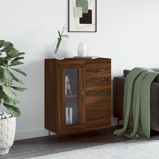 Sideboard Braun Eichen-Optik 69,5x34x90 cm Holzwerkstoff - Pazzar.ch