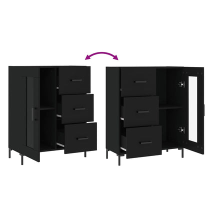 Sideboard Schwarz 69,5x34x90 cm Holzwerkstoff - Pazzar.ch