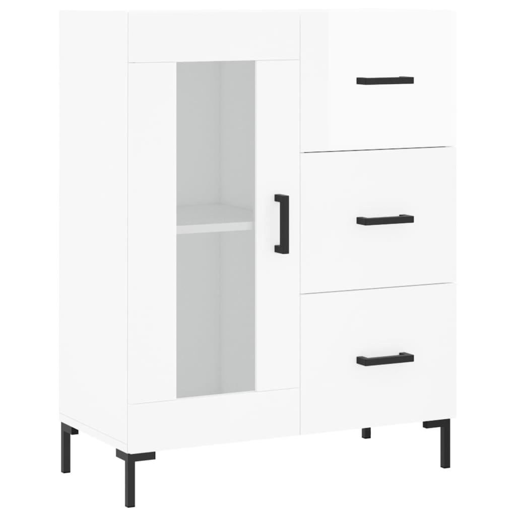 Sideboard Hochglanz-Weiß 69,5x34x90 cm Holzwerkstoff - Pazzar.ch