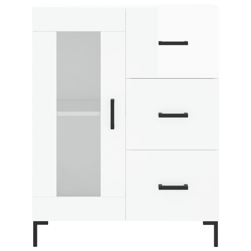 Sideboard Hochglanz-Weiß 69,5x34x90 cm Holzwerkstoff - Pazzar.ch