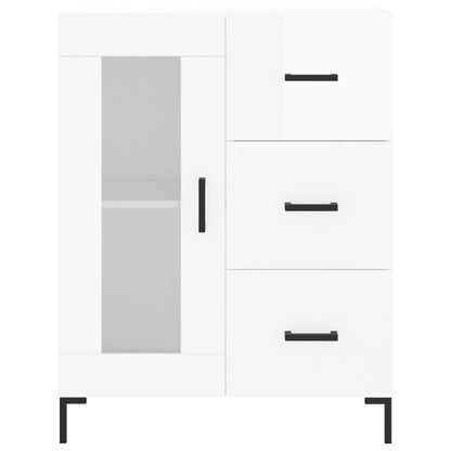 Sideboard Hochglanz-Weiß 69,5x34x90 cm Holzwerkstoff - Pazzar.ch