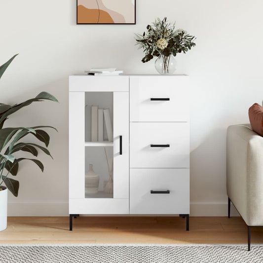 Sideboard Hochglanz-Weiß 69,5x34x90 cm Holzwerkstoff - Pazzar.ch