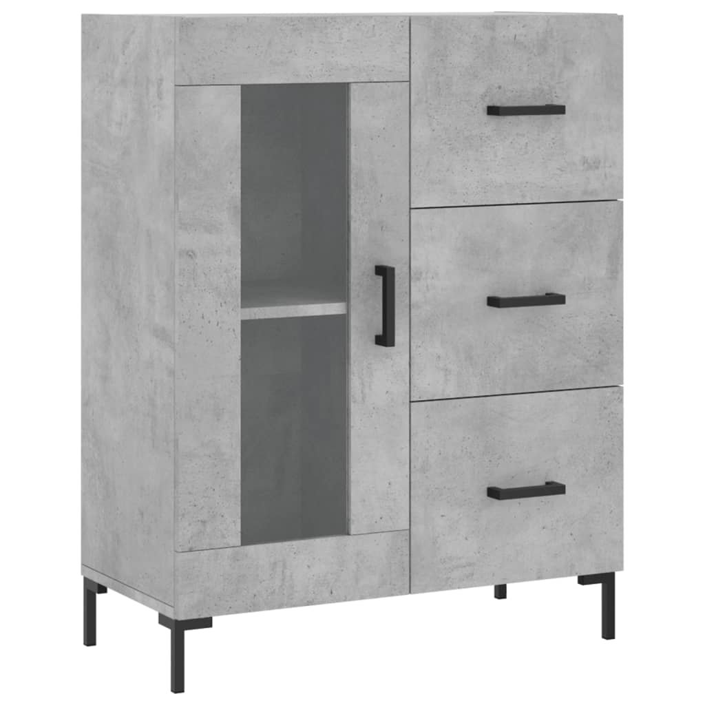 Sideboard Betongrau 69,5x34x90 cm Holzwerkstoff - Pazzar.ch