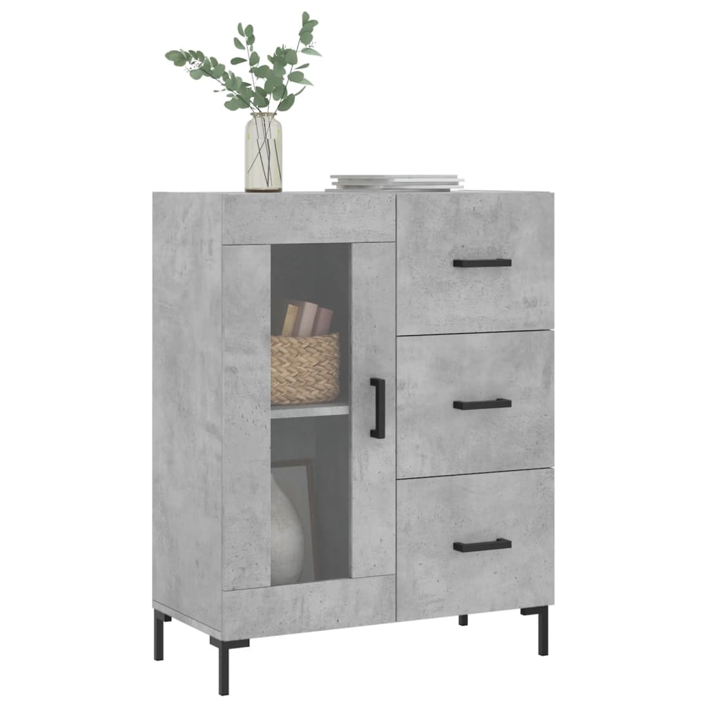 Sideboard Betongrau 69,5x34x90 cm Holzwerkstoff - Pazzar.ch