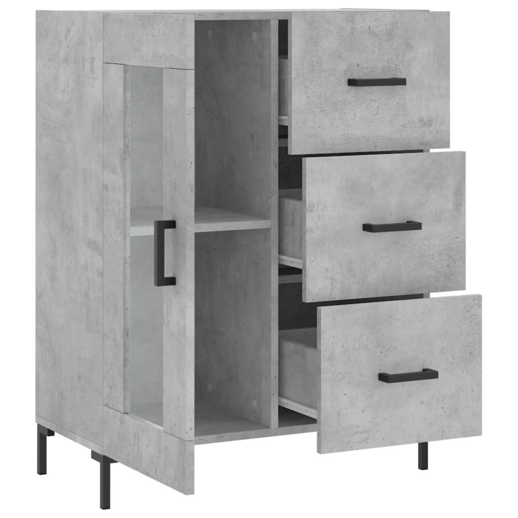 Sideboard Betongrau 69,5x34x90 cm Holzwerkstoff - Pazzar.ch