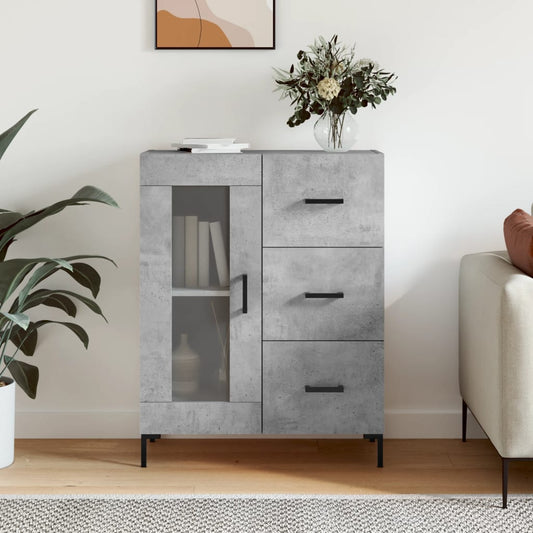 Sideboard Betongrau 69,5x34x90 cm Holzwerkstoff - Pazzar.ch