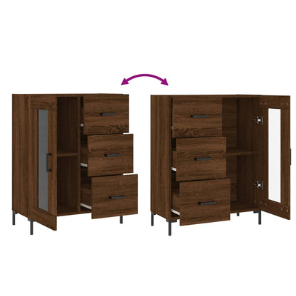 Sideboard Braun Eichen-Optik 69,5x34x90 cm Holzwerkstoff - Pazzar.ch