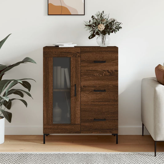 Sideboard Braun Eichen-Optik 69,5x34x90 cm Holzwerkstoff - Pazzar.ch