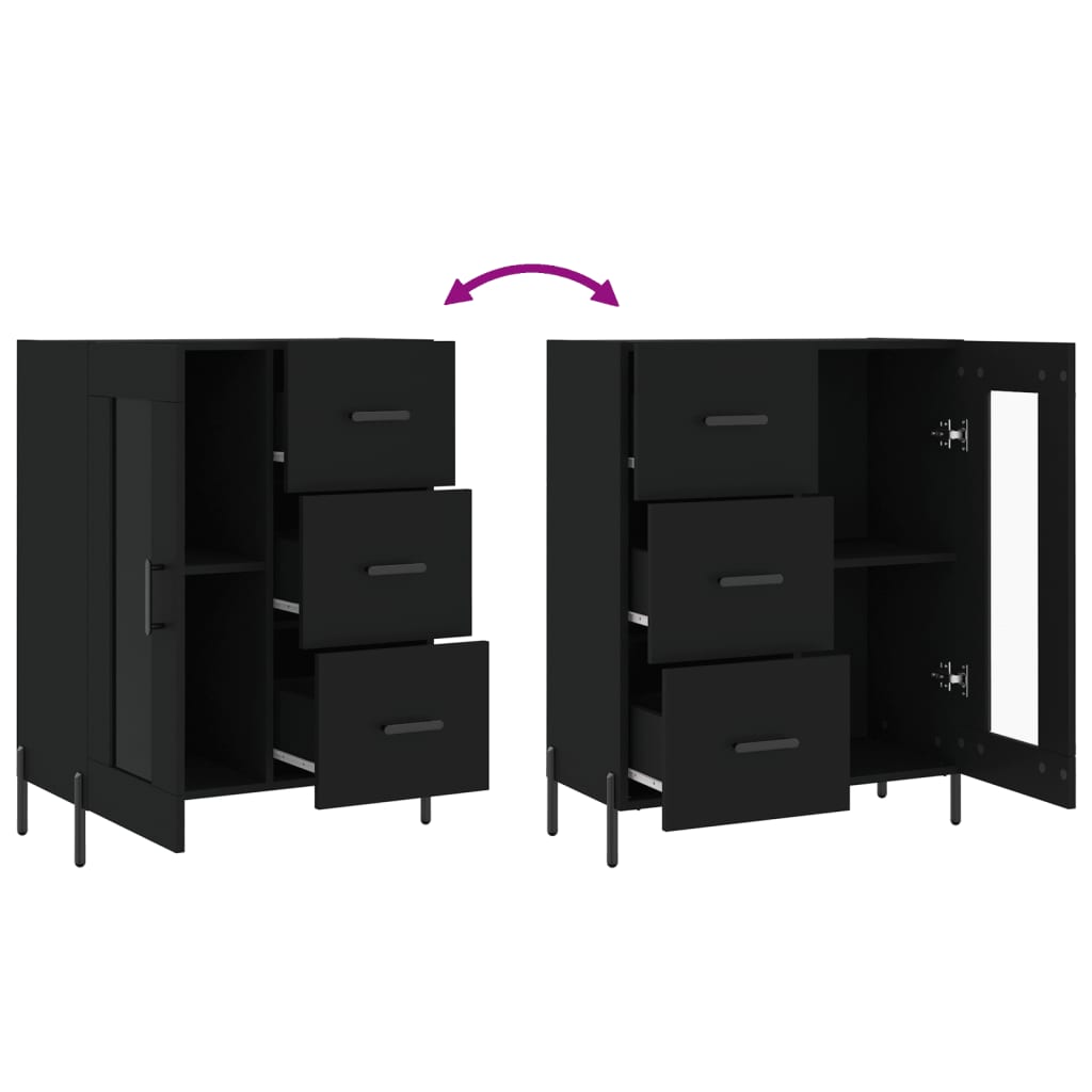 Sideboard Schwarz 69,5x34x90 cm Holzwerkstoff - Pazzar.ch