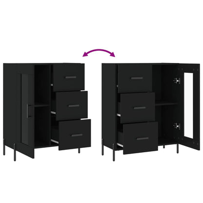 Sideboard Schwarz 69,5x34x90 cm Holzwerkstoff - Pazzar.ch