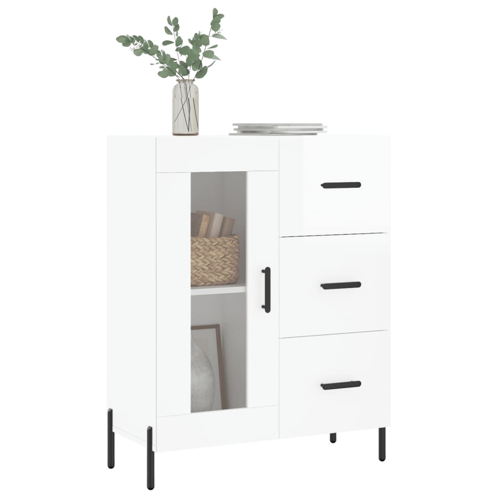 Sideboard Hochglanz-Weiß 69,5x34x90 cm Holzwerkstoff - Pazzar.ch