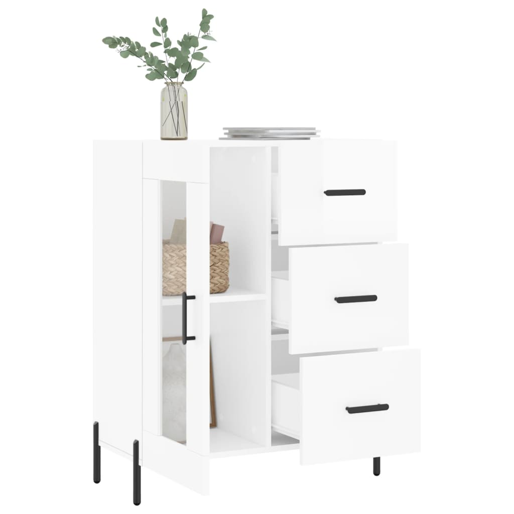 Sideboard Hochglanz-Weiß 69,5x34x90 cm Holzwerkstoff - Pazzar.ch