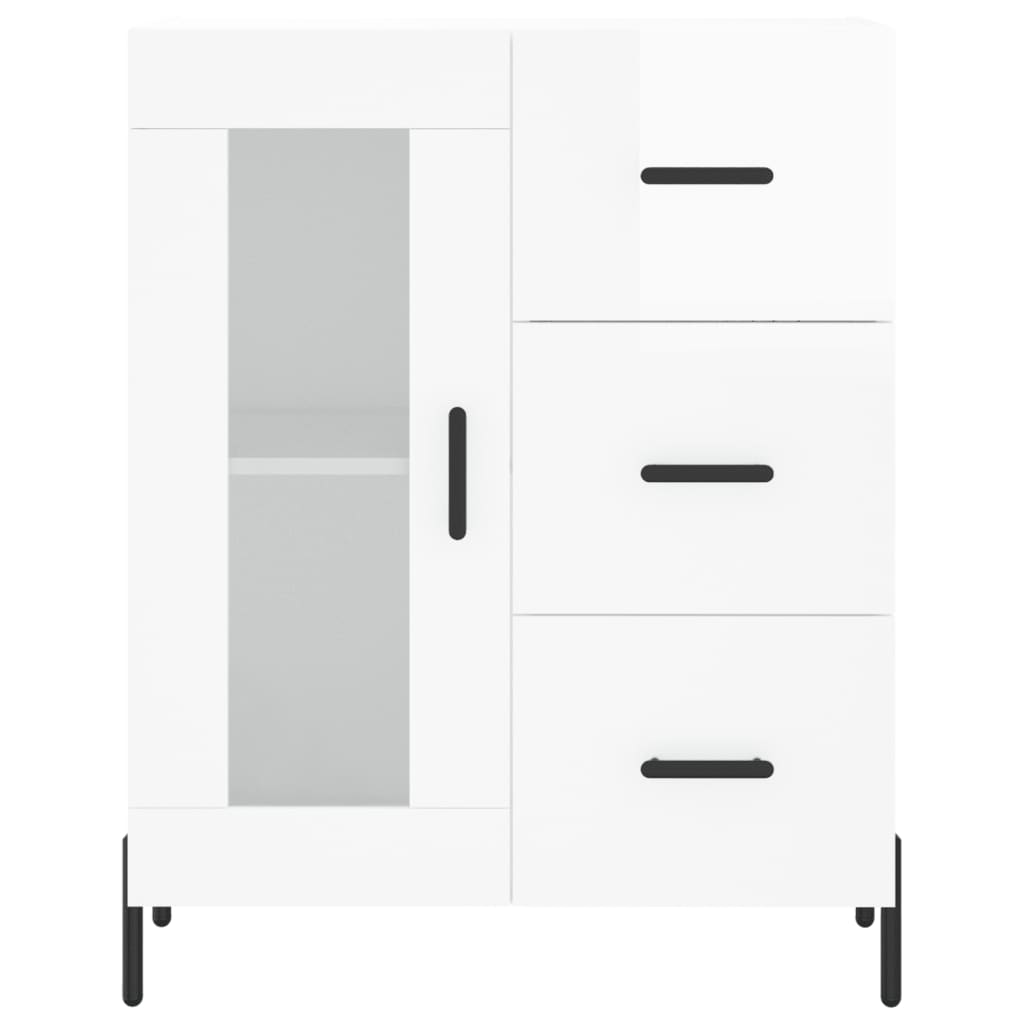Sideboard Hochglanz-Weiß 69,5x34x90 cm Holzwerkstoff - Pazzar.ch