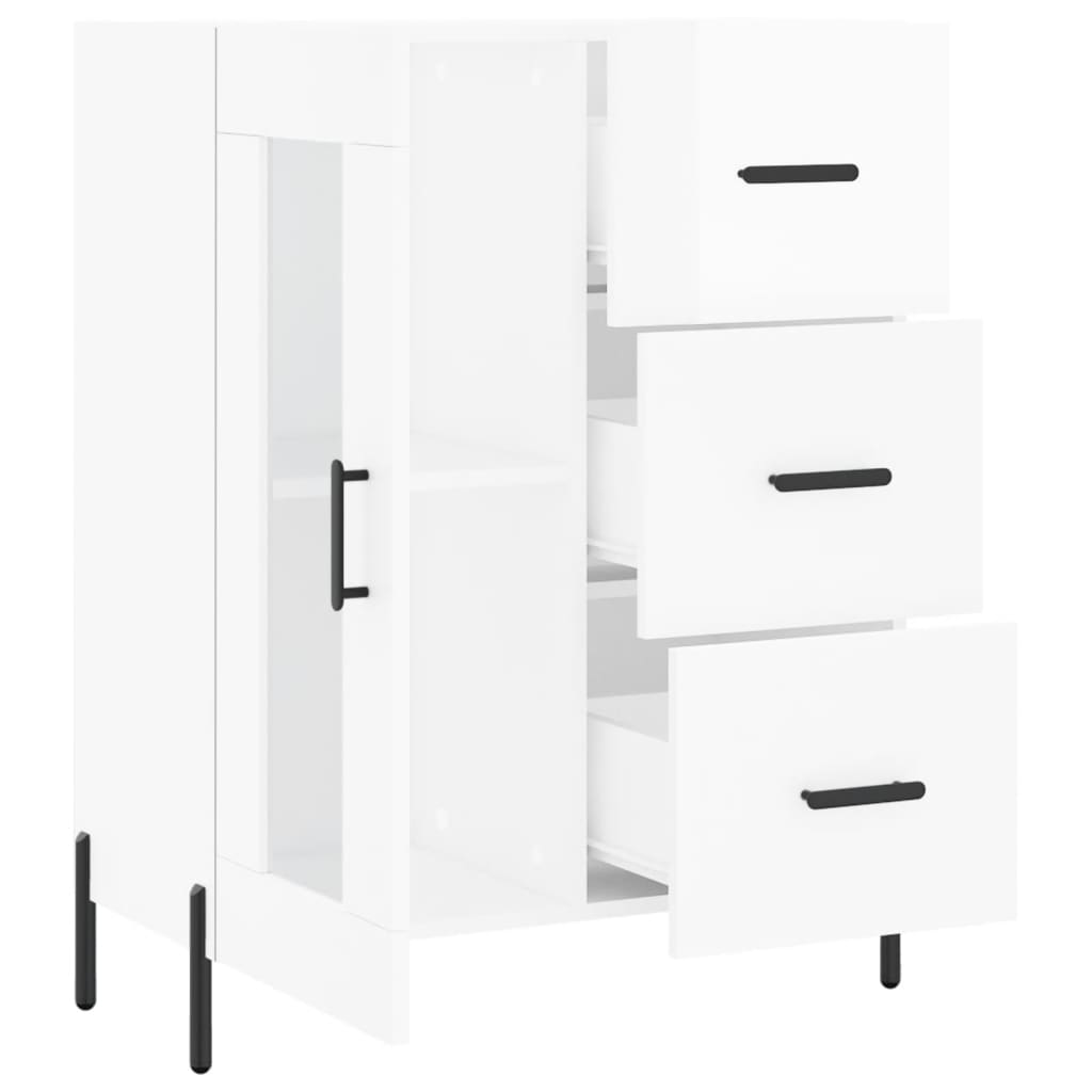 Sideboard Hochglanz-Weiß 69,5x34x90 cm Holzwerkstoff - Pazzar.ch