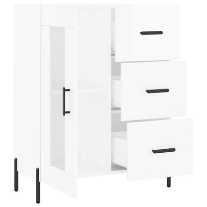 Sideboard Hochglanz-Weiß 69,5x34x90 cm Holzwerkstoff - Pazzar.ch