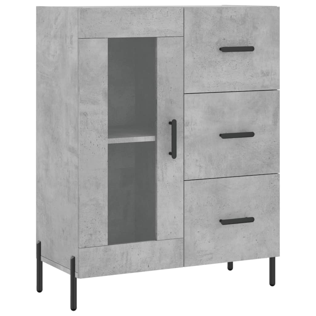 Sideboard Betongrau 69,5x34x90 cm Holzwerkstoff - Pazzar.ch
