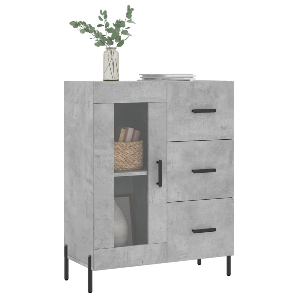 Sideboard Betongrau 69,5x34x90 cm Holzwerkstoff - Pazzar.ch