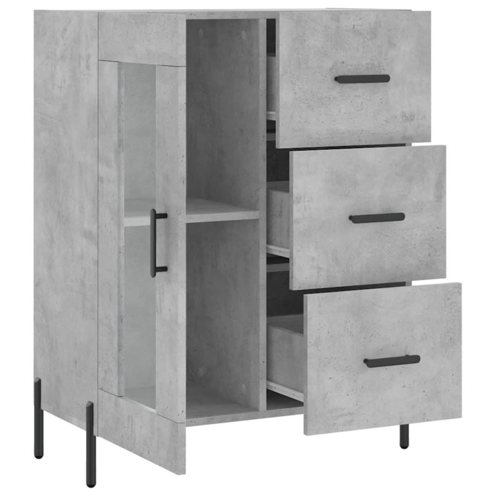Sideboard Betongrau 69,5x34x90 cm Holzwerkstoff - Pazzar.ch