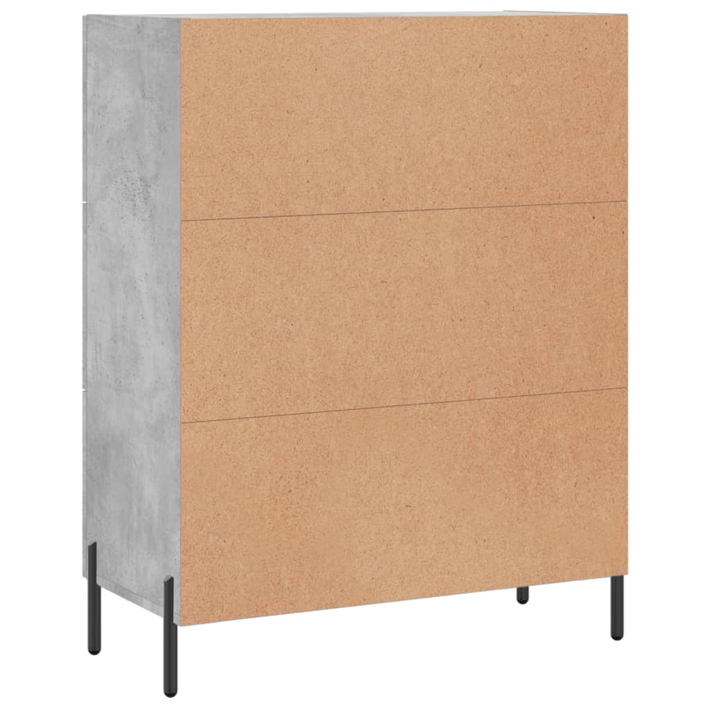 Sideboard Betongrau 69,5x34x90 cm Holzwerkstoff - Pazzar.ch