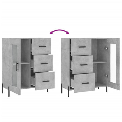 Sideboard Betongrau 69,5x34x90 cm Holzwerkstoff - Pazzar.ch