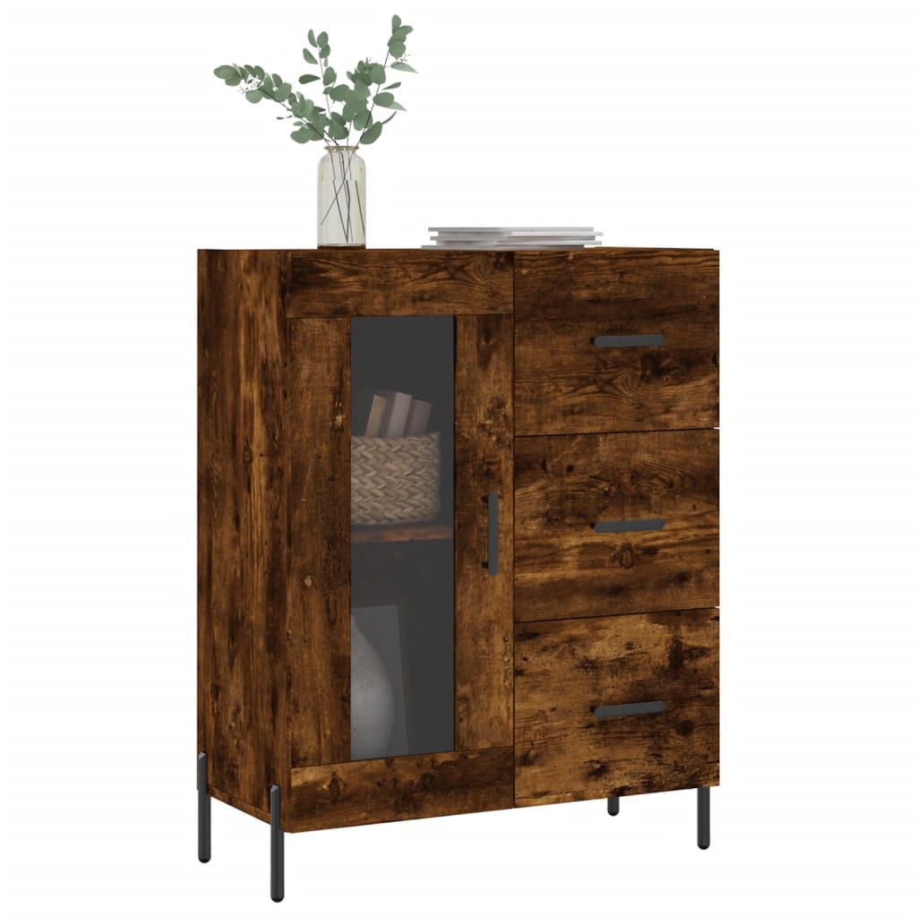 Sideboard Räuchereiche 69,5x34x90 cm Holzwerkstoff - Pazzar.ch