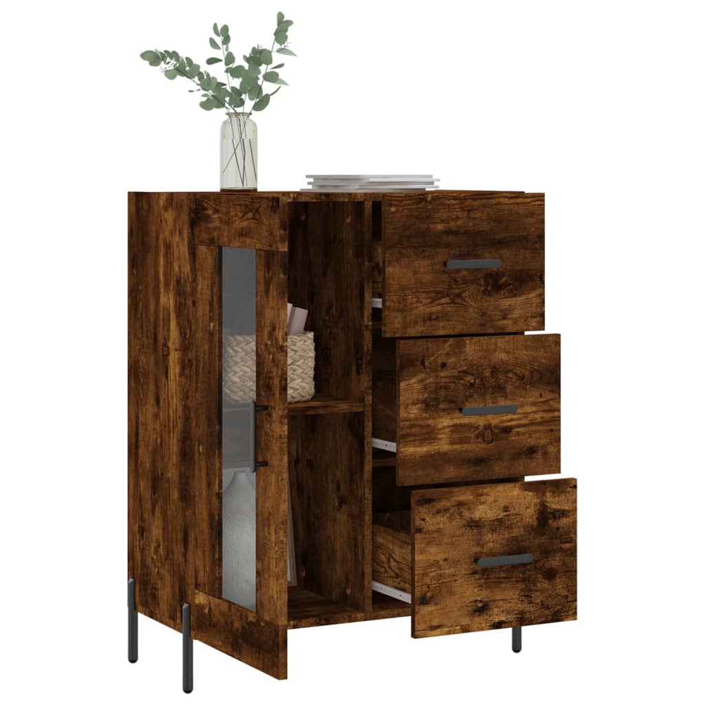 Sideboard Räuchereiche 69,5x34x90 cm Holzwerkstoff - Pazzar.ch