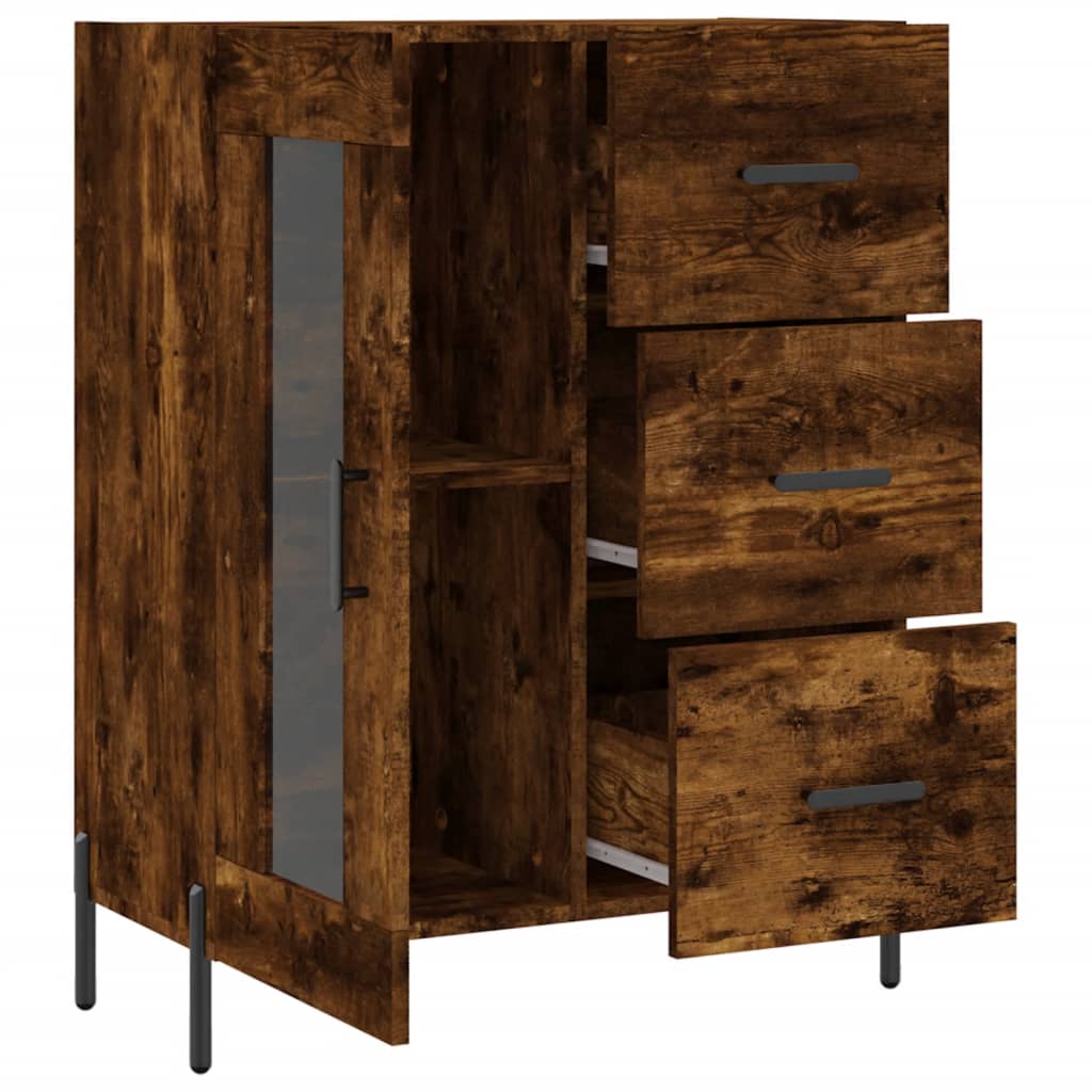 Sideboard Räuchereiche 69,5x34x90 cm Holzwerkstoff - Pazzar.ch