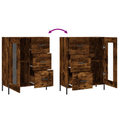 Sideboard Räuchereiche 69,5x34x90 cm Holzwerkstoff - Pazzar.ch