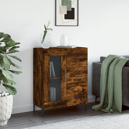 Sideboard Räuchereiche 69,5x34x90 cm Holzwerkstoff - Pazzar.ch