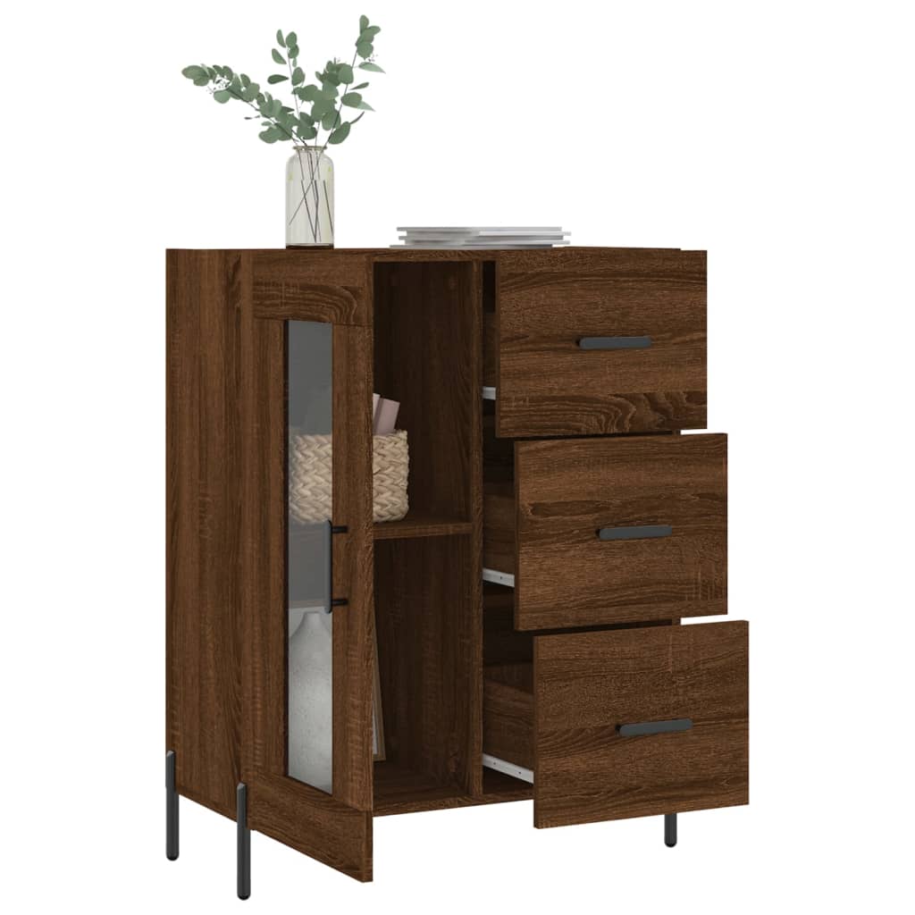 Sideboard Braun Eichen-Optik 69,5x34x90 cm Holzwerkstoff - Pazzar.ch