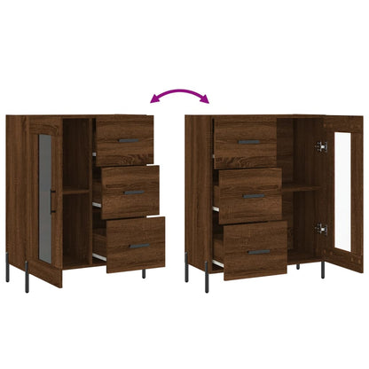 Sideboard Braun Eichen-Optik 69,5x34x90 cm Holzwerkstoff - Pazzar.ch