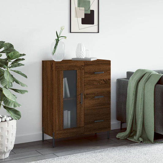 Sideboard Braun Eichen-Optik 69,5x34x90 cm Holzwerkstoff - Pazzar.ch