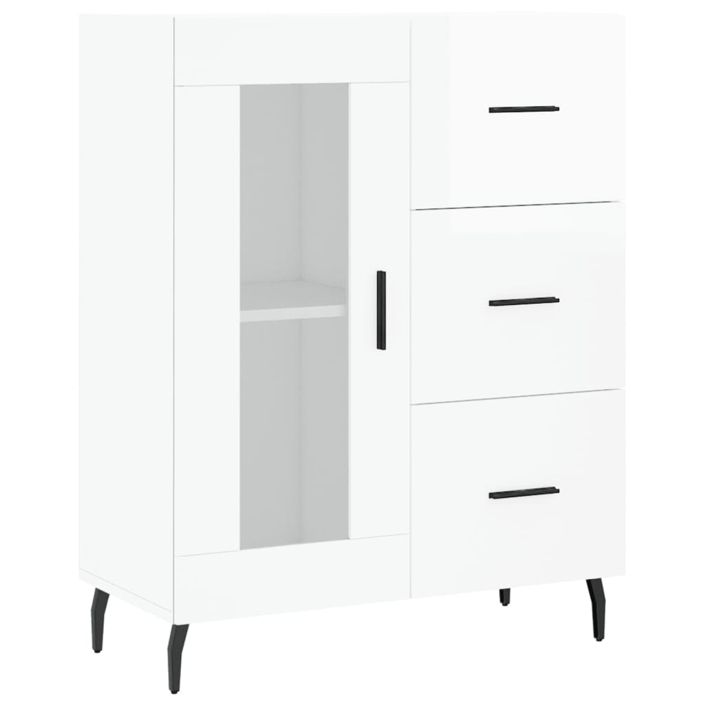 Sideboard Hochglanz-Weiß 69,5x34x90 cm Holzwerkstoff - Pazzar.ch