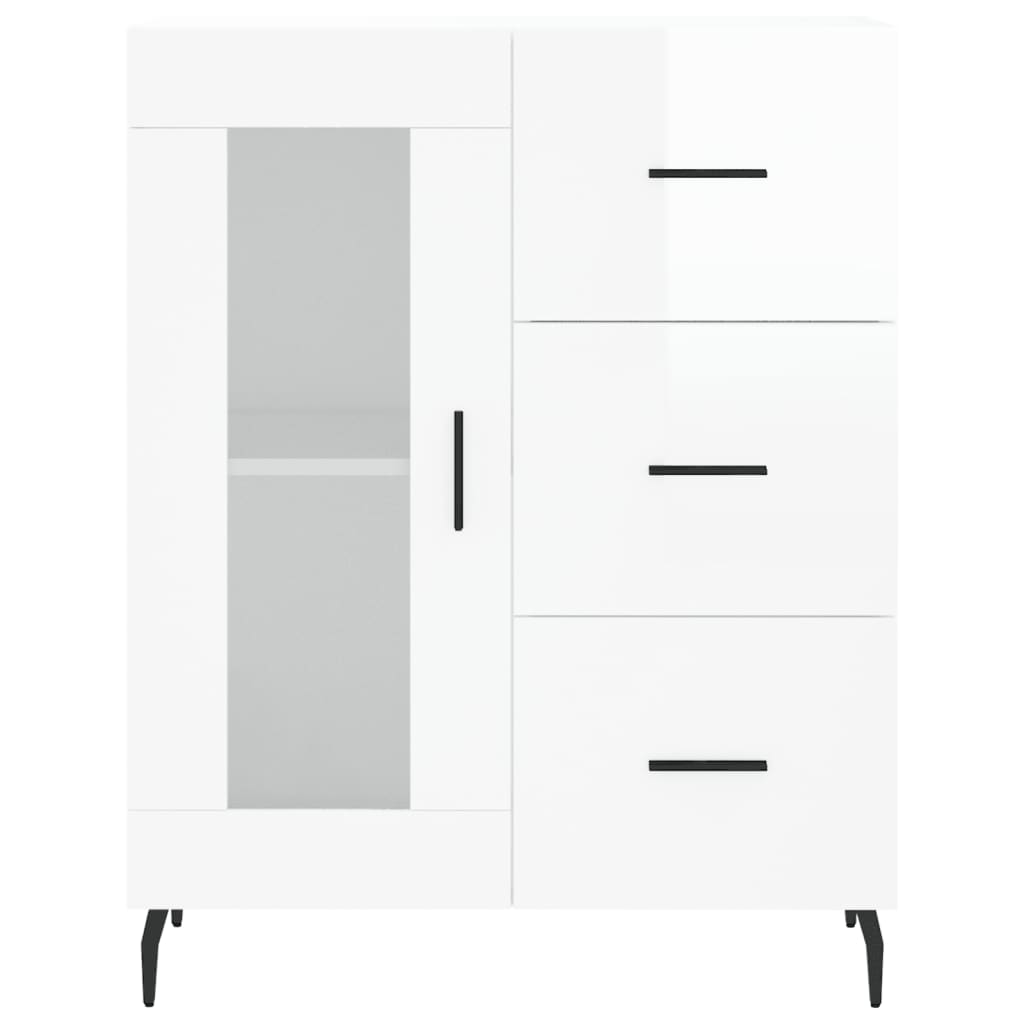 Sideboard Hochglanz-Weiß 69,5x34x90 cm Holzwerkstoff - Pazzar.ch