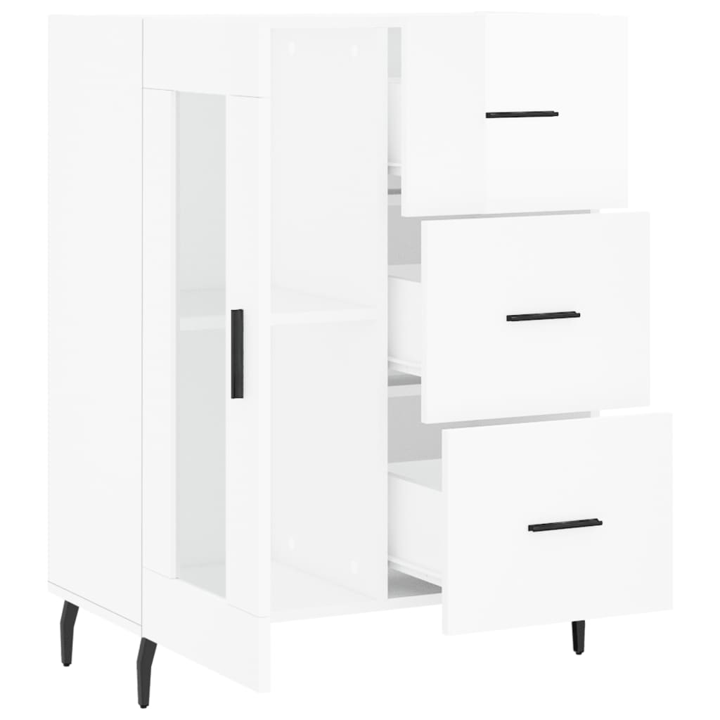 Sideboard Hochglanz-Weiß 69,5x34x90 cm Holzwerkstoff - Pazzar.ch