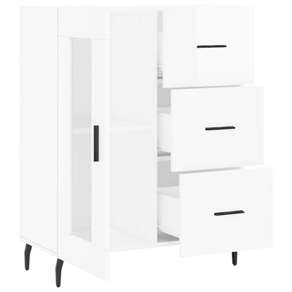 Sideboard Hochglanz-Weiß 69,5x34x90 cm Holzwerkstoff - Pazzar.ch