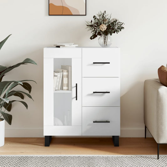 Sideboard Hochglanz-Weiß 69,5x34x90 cm Holzwerkstoff - Pazzar.ch