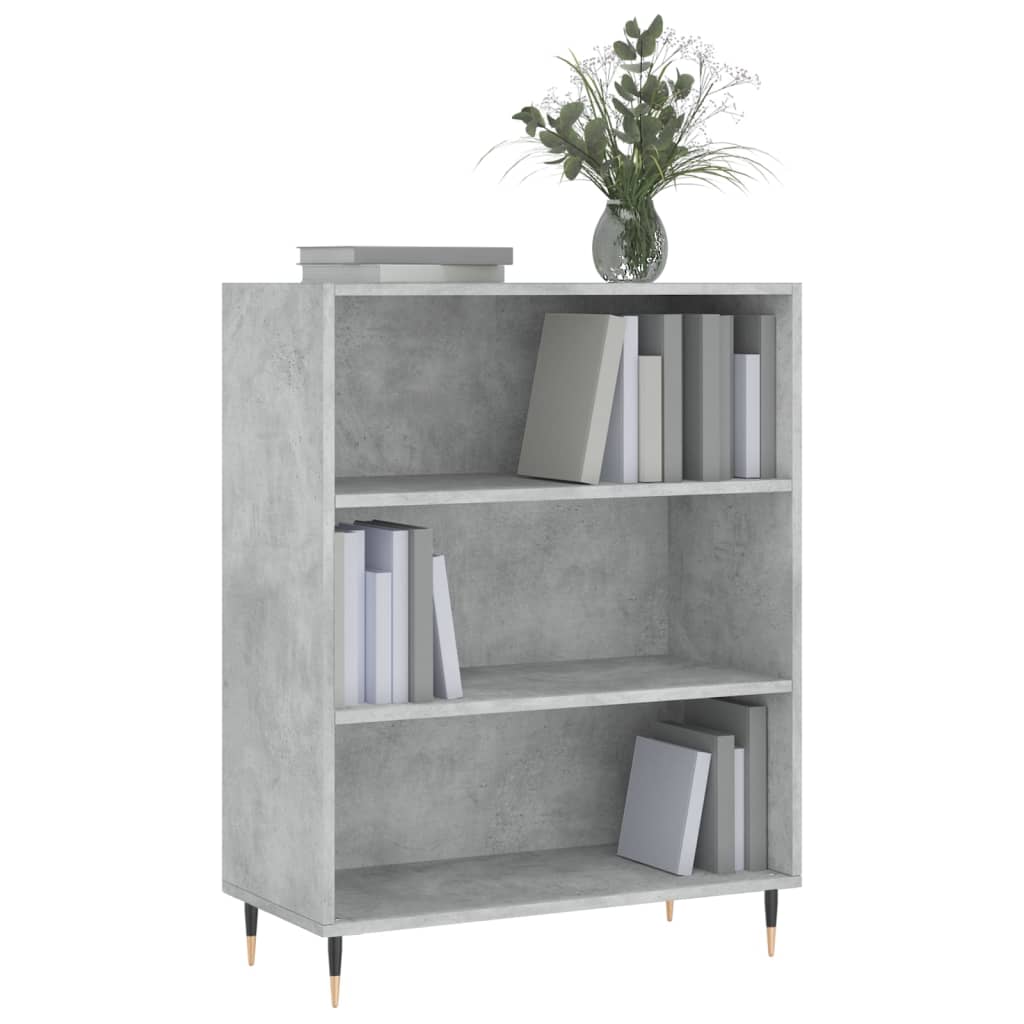 Bücherregal Betongrau 69,5x32,5x90 cm Holzwerkstoff - Pazzar.ch