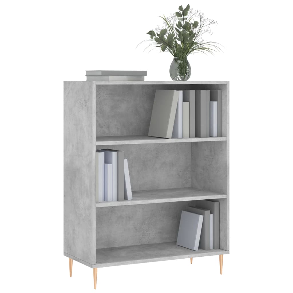 Bücherregal Betongrau 69,5x32,5x90 cm Holzwerkstoff - Pazzar.ch