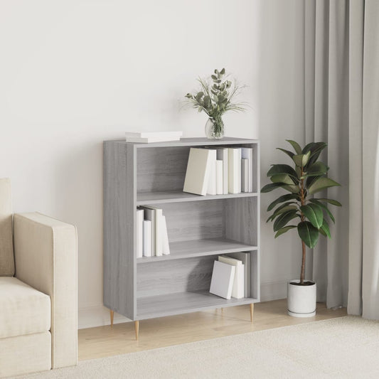 Bücherregal Grau Sonoma 69,5x32,5x90 cm Holzwerkstoff - Pazzar.ch