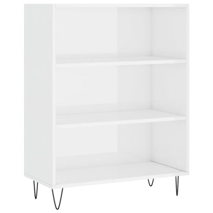 Bücherregal Hochglanz-Weiß 69,5x32,5x90 cm Holzwerkstoff - Pazzar.ch