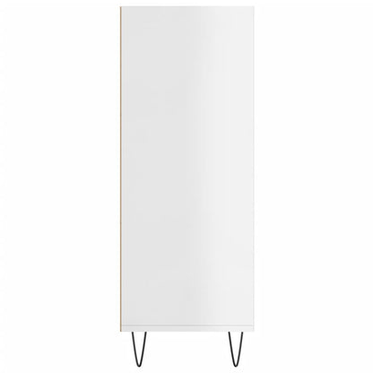 Bücherregal Hochglanz-Weiß 69,5x32,5x90 cm Holzwerkstoff - Pazzar.ch