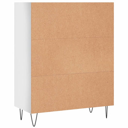 Bücherregal Hochglanz-Weiß 69,5x32,5x90 cm Holzwerkstoff - Pazzar.ch