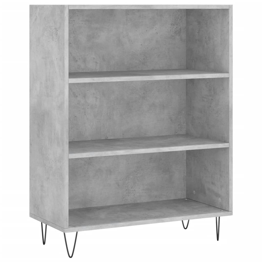 Bücherregal Betongrau 69,5x32,5x90 cm Holzwerkstoff - Pazzar.ch