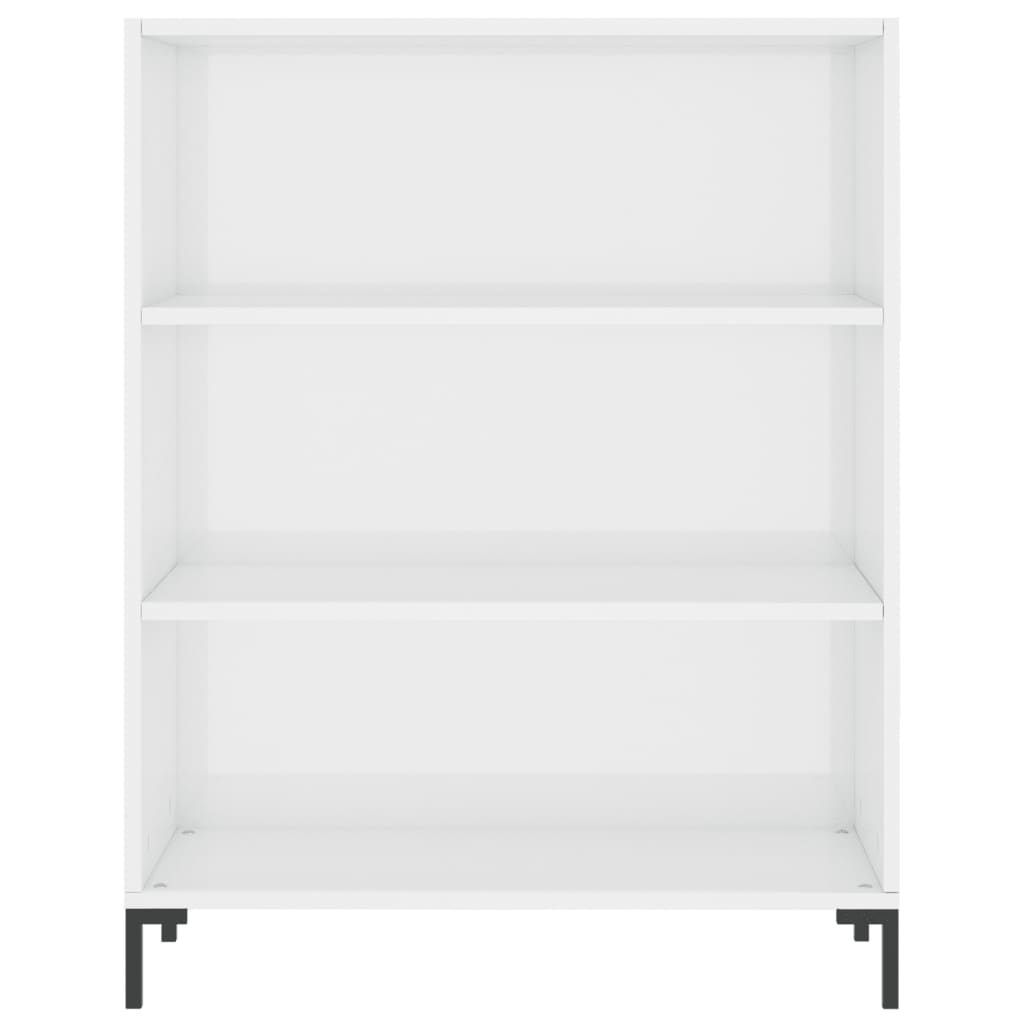 Bücherregal Hochglanz-Weiß 69,5x32,5x90 cm Holzwerkstoff - Pazzar.ch